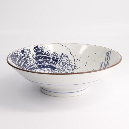 [21209] Hokusai Nami Ramen Bowl 24x7.5cm Blue/White 21209 4/24