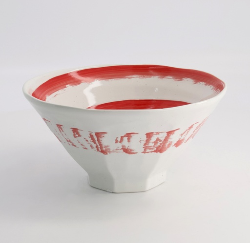 [21213] Ramen Bowl Maru White 22x11cm White/Red 1000ml 3/18 21213
