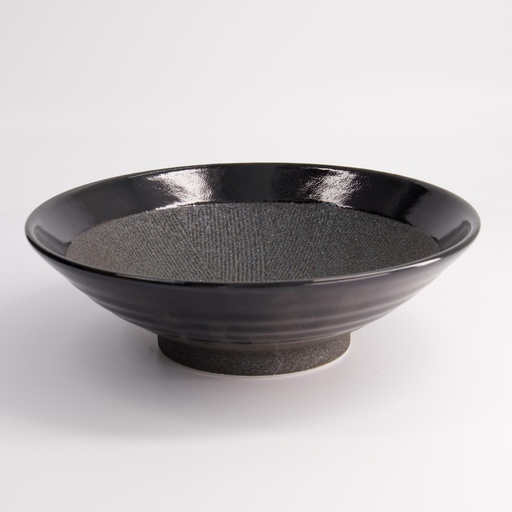 [21214] Mixed Bowls Black Suribachi 24x7.5cm Black 3/24 21214