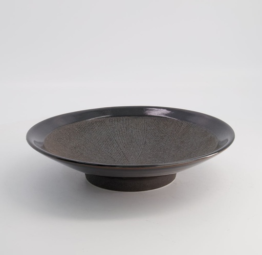 [21215] Mixed Bowls Black Suribachi 27x6cm Black 3/18 21215