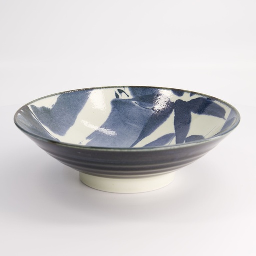 [21216] Mixed Bowls Bamboo 24.5x7.5cm Blue/White 1400ml 21216 4/24