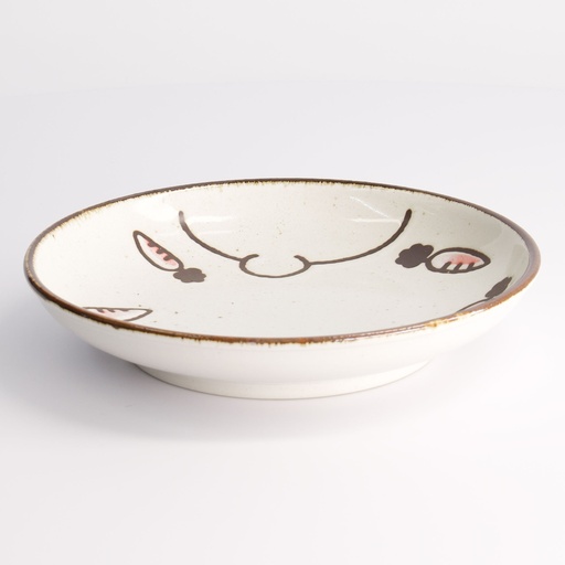 [21268] Kawaii Rabbit Usagi Plate 16.2x3.4cm Pink 21268 6/72