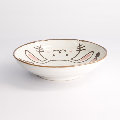 [21270] Kawaii Rabbit Usagi Plate 21x5.2cm Pink 21270 6/36