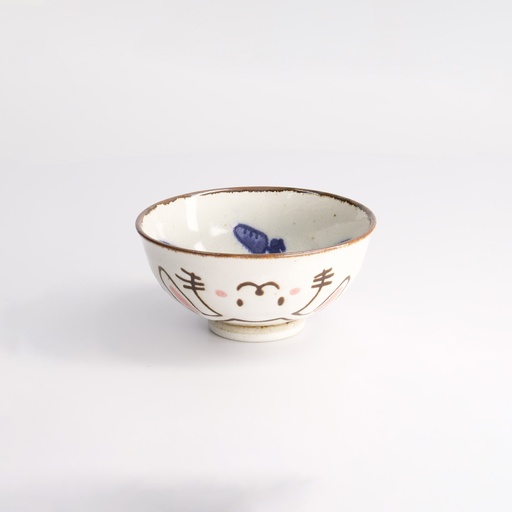 [21274] Kawaii Rabbit Usagi Rice Bowl 11.5x6cmh 300ml Red 21274 10/80