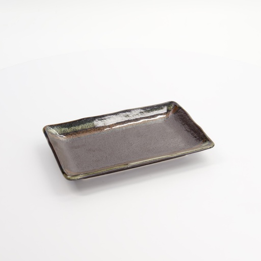 [21045] Mino Craft Rectangular Plate 21x13.5x2.8 Black 6/48