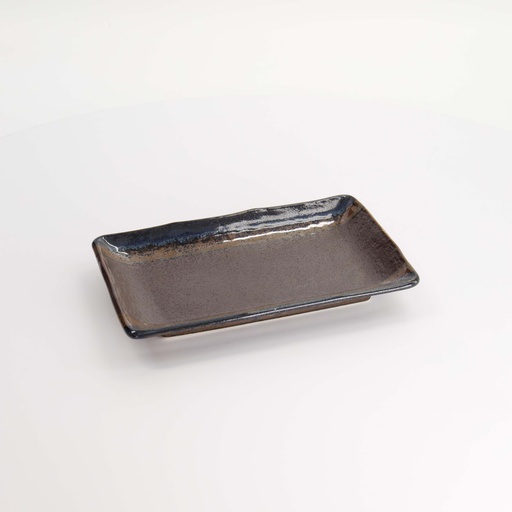 [21046] Mino Craft Rectangular Plate 21x13.5x2.8 Black 6/48