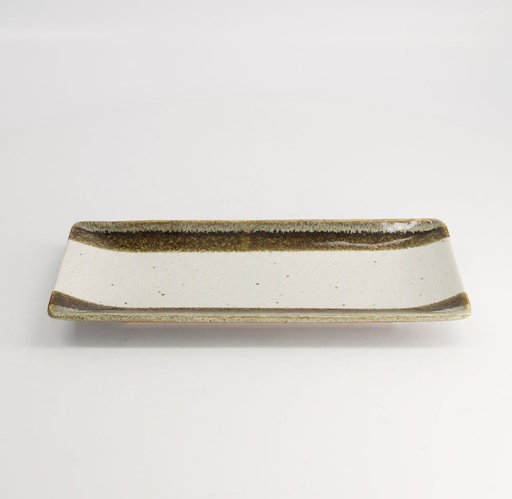 [21060] Mino Craft Rectangular Plate 28.5x12.5x2.5cm White 4/32