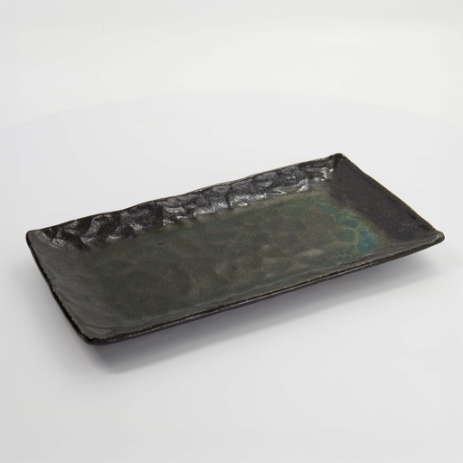 [21073] Mino Craft Rectangular Plate 31x16.5x3cm Blue 4/24