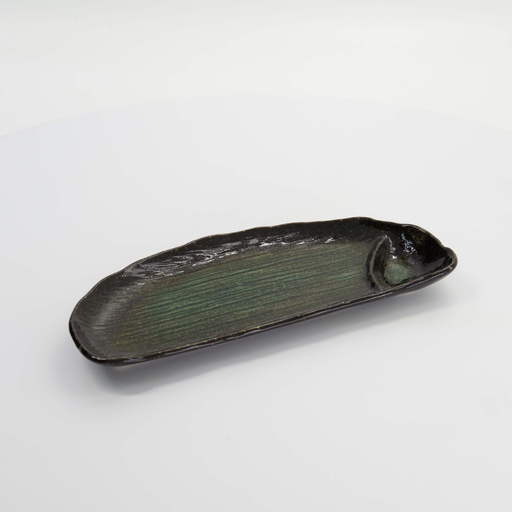 [21077] Mino Craft Rectangular Plate 27.5x12x2.5cm Green 4/32
