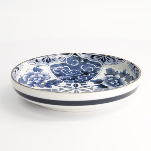 [21503] Wa Mixed Bowls Pasta Plate Unsai Botan 20x4.1cm 21503 4/32