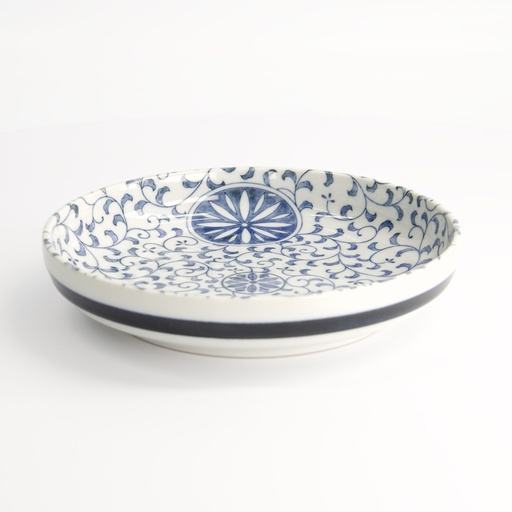 [21506] Wa Mixed Bowls Pasta Plate Marumon Sarasa 20x4.1cm 21506 4/32