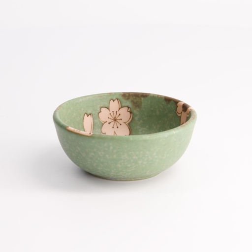 [21343] Sakura Sauce Dish 8.6x3.6cm Green 21343 12/192