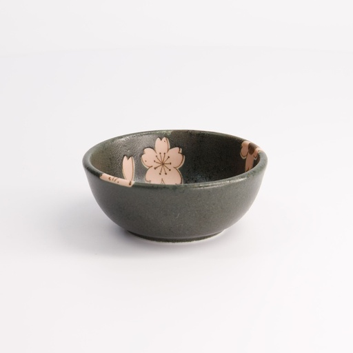 [21346] Sakura Sauce Dish 8.6x3.6cm Black 21346 12/192