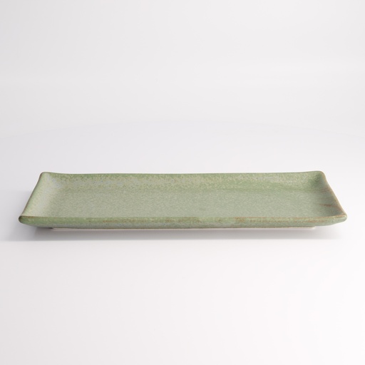 [21353] Vert Sauge Rect. Plate 28.5x12.5cm 21353 6/48