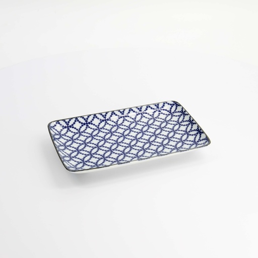 [21371] Mixed Plate 20.4x13cm Ten Shippo A 21371 6/36