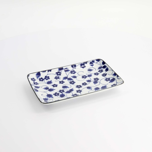 [21376] Mixed Plate 20.4x13cm Shin Karakusa F 21376 6/36