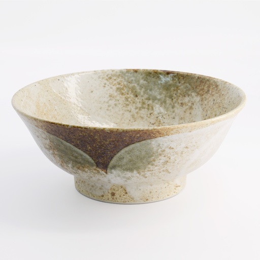 [21418] Yukishino Ramen Bowl 21.5x9cm 1300ml Br/Wh 21418 4/24