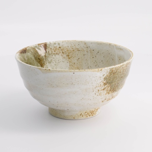 [21419] Yukishino Tayo Bowl 17x9cm 900ml Br/Wh 21419 4/32