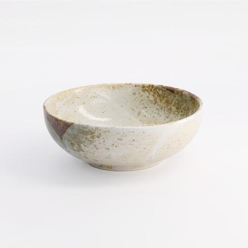 [21420] Yukishino Bowl 17.5x6.2cm 800ml Br/Wh 21420 4/32