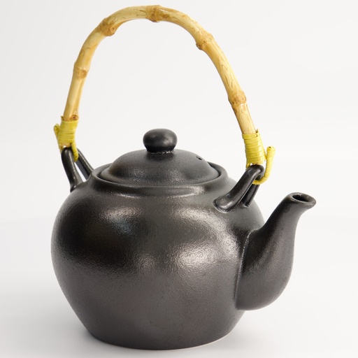 [20392] Yuzu Black Teapot 17.5x14x11cm 850ml Matte Black A0216Y101 1/24
