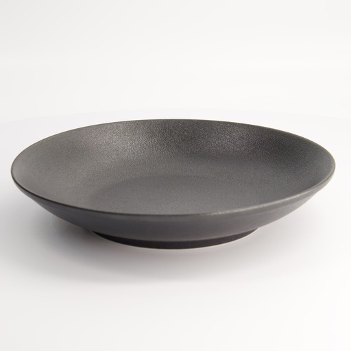 [20382] Yuzu Black Deep Rice Plate 25.2x4.7cm A23948Y101 3/18