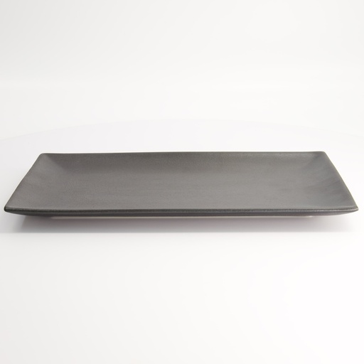 [20389] Yuzu Black Rect. Plate 34.3x19.4x2.4cm A21527Y101 3/18