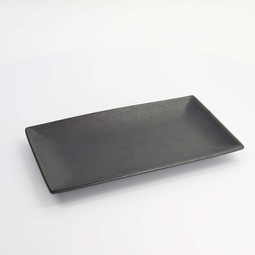 [20390] Yuzu Black Rect. Plate 27.1x16.1x2.4cm A21263Y101 4/24
