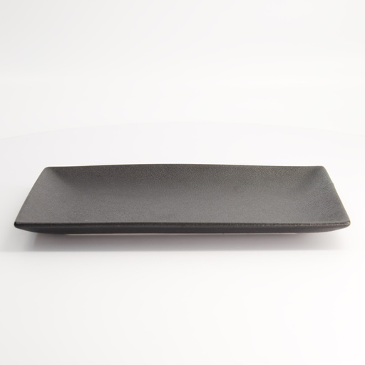 [20390] Yuzu Black Rect. Plate 27.1x16.1x2.4cm A21263Y101 4/24