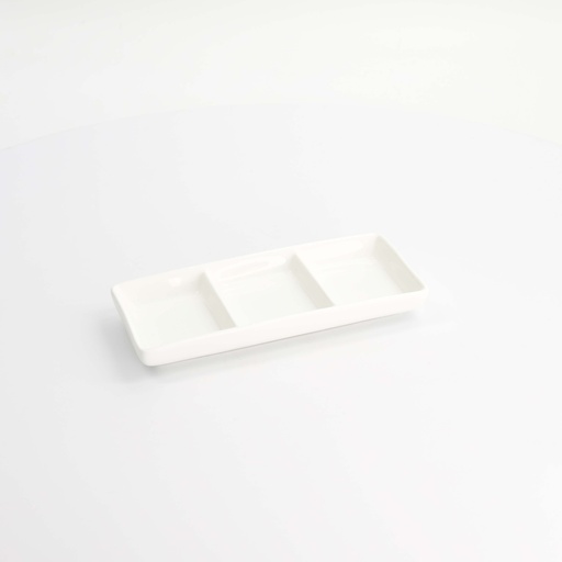 [7175] White Series Sauce Dish 3pcs 20.5x8.25cm White A0227 6/48