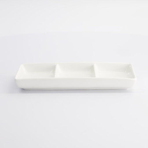 [7175] White Series Sauce Dish 3pcs 20.5x8.25cm White A0227 6/48