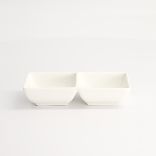 [7346] White Series Sauce dish 2pcs 14x7x3cm White A3384 6/72