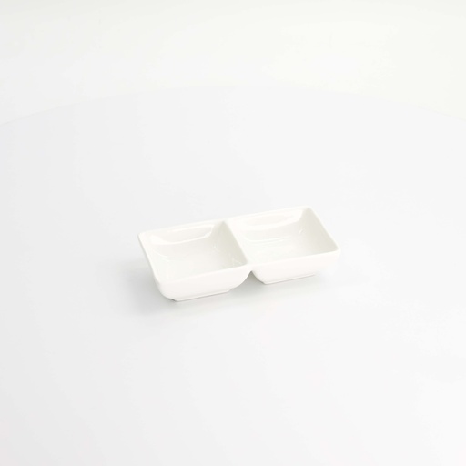 [7346] White Series Sauce dish 2pcs 14x7x3cm White A3384 6/72