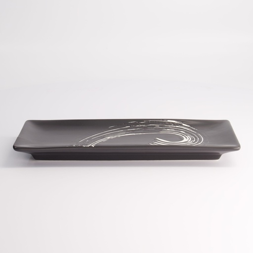 [7480] Black Maru Series Plate 26.5x10.5x2.5cm  A0399Y103T86 4/24