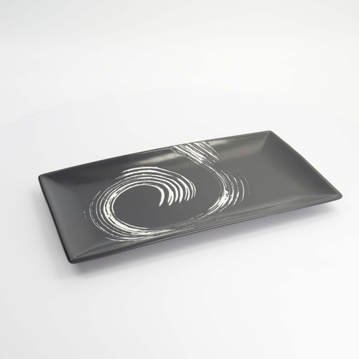 [7483] Black Maru Series Plate 34x19x2.3cm  A21527Y103T86 3/18