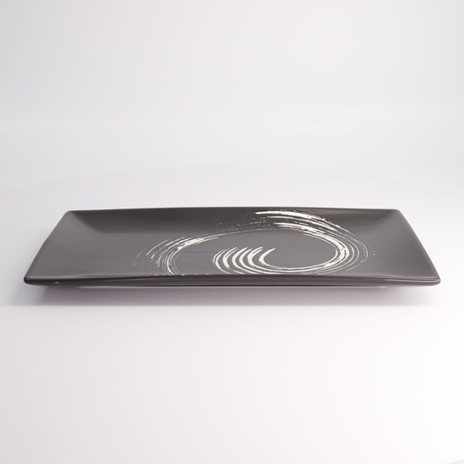 [7483] Black Maru Series Plate 34x19x2.3cm  A21527Y103T86 3/18