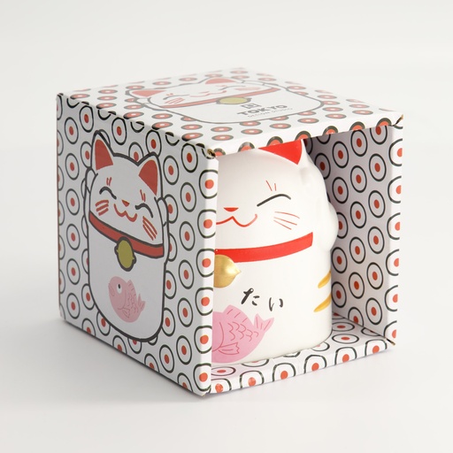 [8077] Kawaii Lucky Cat Mug Pink Giftset 8.7x10.2cm 350ml DL18/RC 1/36