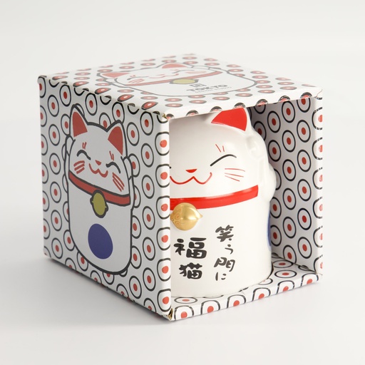[8076] Kawaii Lucky Cat Mug Blue 8.7x10.2cm 350ml DL18/BC 1/36