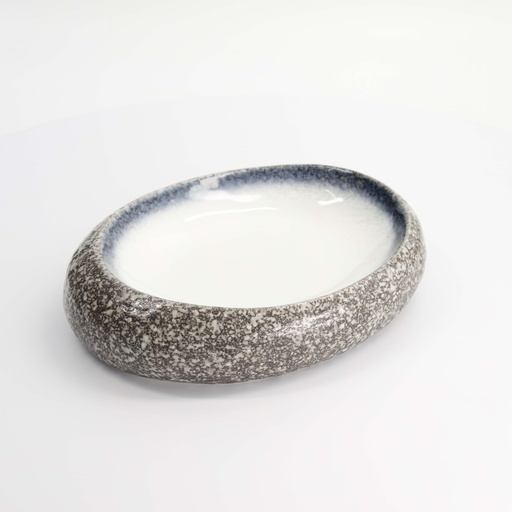 [7458] Tajimi Blue/White Plate Oval 27x21x5.5cm E485-P-08095  1/10