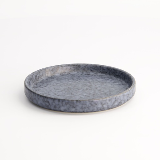 [14723] Nezumi Grey Plate 12x1.5cm E608-0-04163 6/144