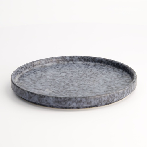 [14724] Nezumi Grey Plate 17x2cm E608-P-08110 4/48