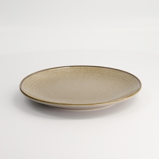 [17607] Waga Plate Grey 22x2.3cmh 17607 6/36