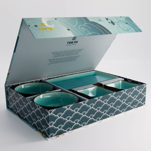 [8154] Glassy Turquoise Giftset 8pcs 8154 1/4