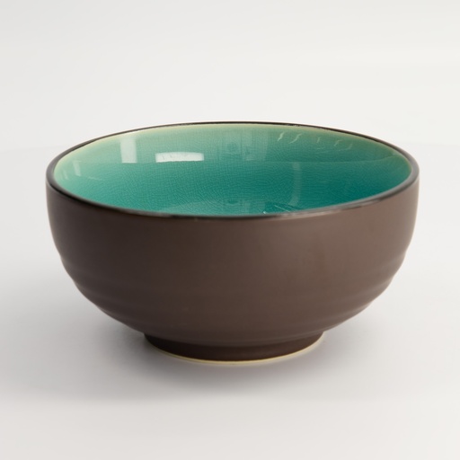 [8169] Glassy Turquoise Bowl 15.8x7.6cm 800ml HL15852M/BL 4/16