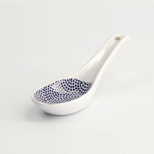 [8769] Nippon Blue Spoon Dots 13.8x4.8cm Blue  CH-SS/51 12/144