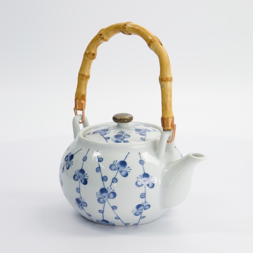 [8129] Teapot Cherry Blossom 18.5x14x10cm Blue 700ml CV02/FL 1/12