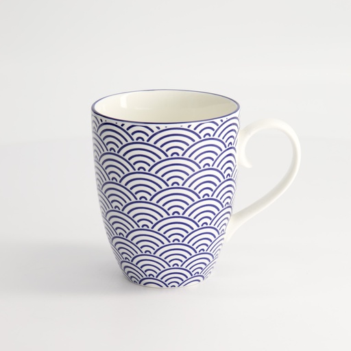 [15622] Nippon Blue Mug 8.5x10.2cm 340ml Wave 15622 6/36
