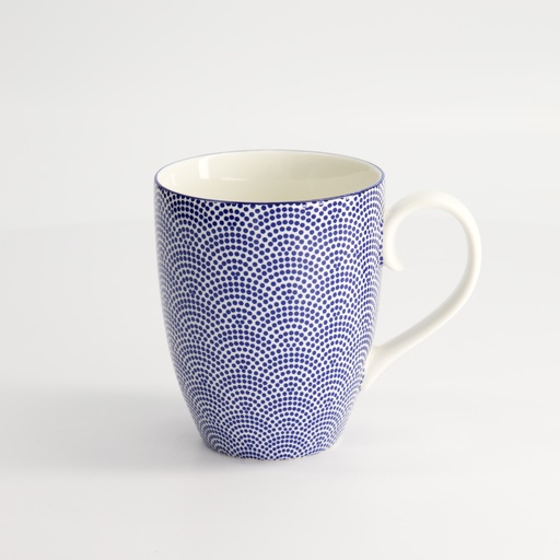 [15623] Nippon Blue Mug 8.5x10.2cm 340ml Dot 15623 6/36