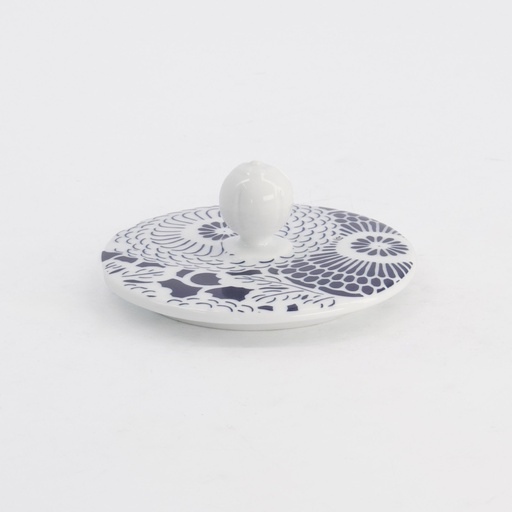 [3324] Lid for Cast Iron Teapot Shiki Peony Blue 3324 1/120
