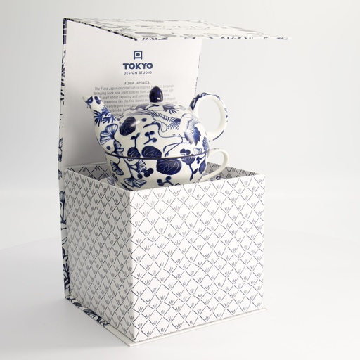 [17455] Flora Japonica Crane Tea For One Set 17455 1/12