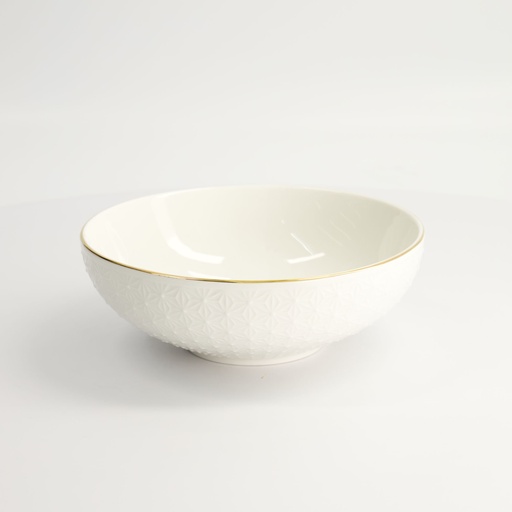 [16426] Nippon White Gold Rim Bowl 19x5.5cm 780ml Star 3/18